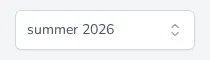 The season picker dropdown